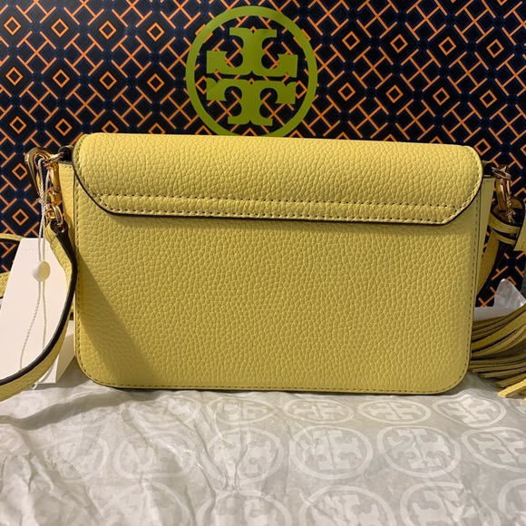 Tory Burch Thea Mini Crossbody Bag in Chardonnay Yellow - Picture 4 of 4
